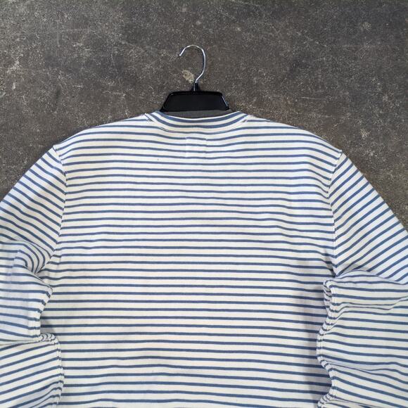 Gap Crewneck Sweater Womens L Sweatshirt White Striped Oversized Y2K Preppy - Picture 4 of 8